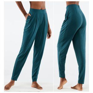 FABLETICS - 'Elliana' High-waisted Drapey Tapered Pant - Teal, Size S
